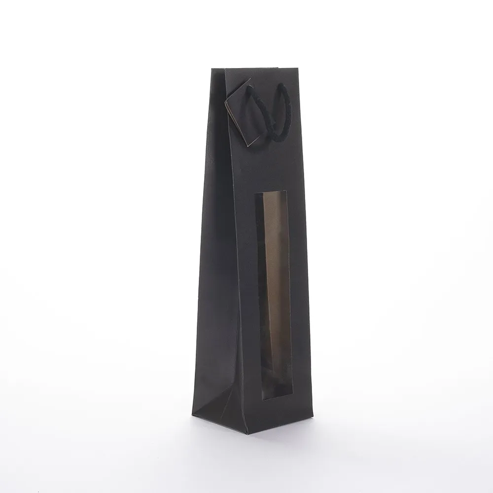 Sac Kraft Noir - 1 bouteille